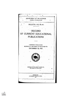 Record of Current- Educational Publications