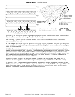 Butterflies of North Carolina - Twenty-Eighth Approximation 127