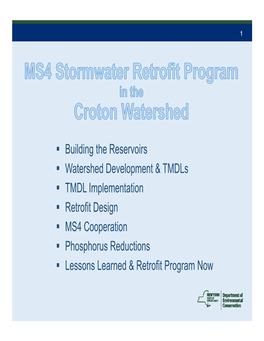 Building the Reservoirs Watershed Development & Tmdls