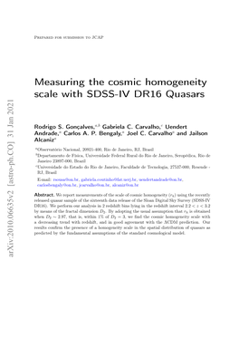 Measuring the Cosmic Homogeneity Scale with SDSS-IV DR16 Quasars