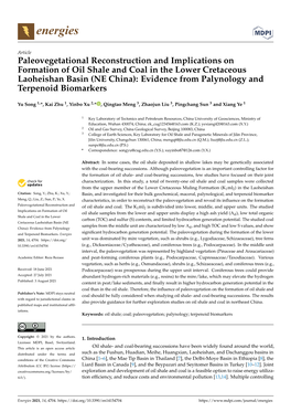 Paleovegetational Reconstruction and Implications on Formation