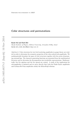 Color Structures and Permutations