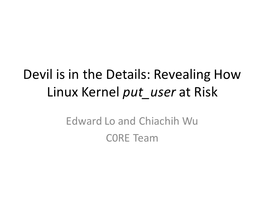 Revealing How Linux Kernel Put User at Risk