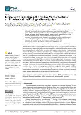 Perseverative Cognition in the Positive Valence Systems: an Experimental and Ecological Investigation