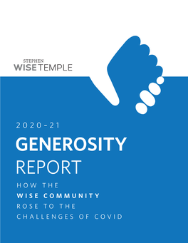 Generosity Report How the Wise Community Rose to the Challenges of Covid Open Hearts and Helping Hands