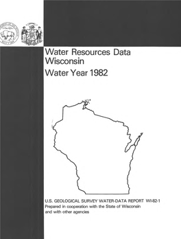 Water Resources Data Wisconsin Water Year 1982