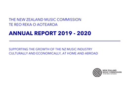 Final NZ Music Commission Annual Report 2019