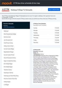 277N Bus Time Schedule & Line Route