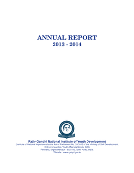 Annual Report 2013-2014.Indd