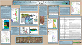 Potash Deposits in the Devonian Prairie Evaporite, Southwestern Manitoba Lo Eo Gic G a a L B S O U