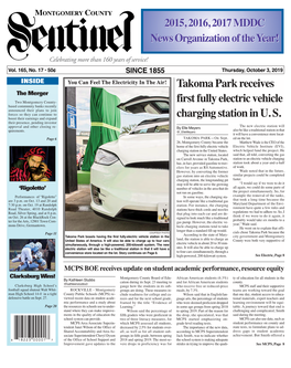 THE MONTGOMERY COUNTY SENTINEL OCTOBER 3, 2019 EFLECTIONS the Montgomery County Sentinel, Published Weekly by Berlyn Inc