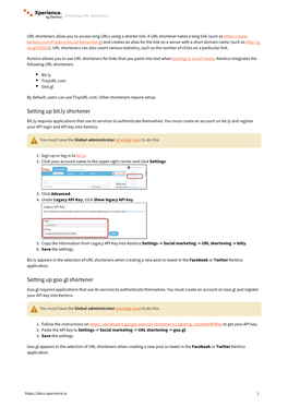 Setting up Bit.Ly Shortener Setting up Goo.Gl Shortener