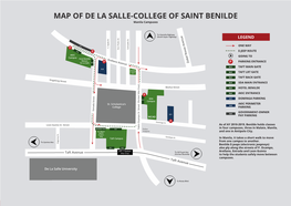 MAP of DE LA SALLE-COLLEGE of SAINT BENILDE Manila Campuses