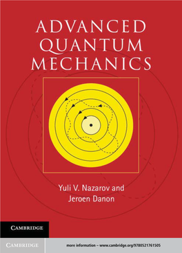 Advanced Quantum Mechanics