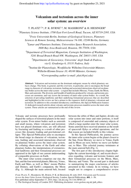 Volcanism and Tectonism Across the Inner Solar System: an Overview