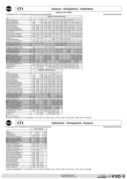 Kamenz - Königsbrück - Gräfenhain Gültig Ab 13.12.2020 an Samstagen, Sonn- Und Feiertagen Sowie 24