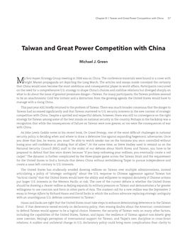 Taiwan and Great Power Competition with China 57