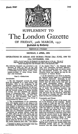 The London Gazette of FRIDAY, 3Oth MARCH, 1951