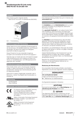 Betriebsanleitung: Schaltnetzgeräte IO-Link Ready MAN-SHG BAE PS-XA