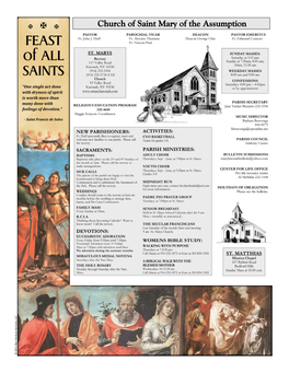 FEAST of ALL SAINTS