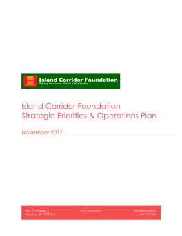 ICF Strategic Priorities Operations Plan