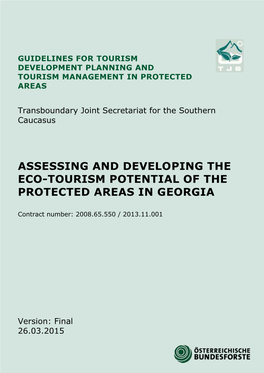 Guidelines for Tourism Development Planning and Tourism Management in Protected Areas