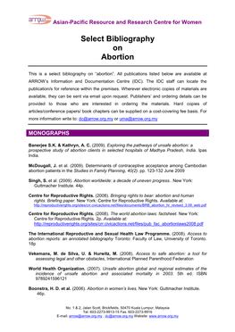 Unsafe Abortion: a Prospective Study of Abortion Clients in Selected Hospitals of Madhya Pradesh, India