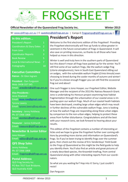 President's Report