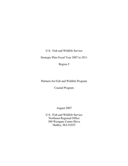 U.S. Fish and Wildlife Service Strategic Plan Fiscal Year 2007 To
