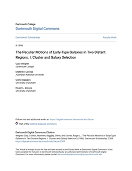 The Peculiar Motions of Early-Type Galaxies in Two Distant Regions. I