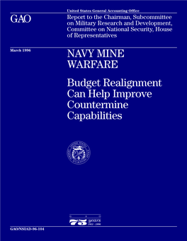 NSIAD-96-104 Navy Mine Warfare Executive Summary