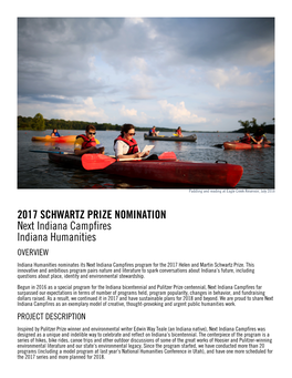 2017 SCHWARTZ PRIZE NOMINATION Next Indiana Campfires Indiana Humanities