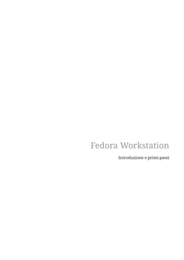 Fedora Workstation