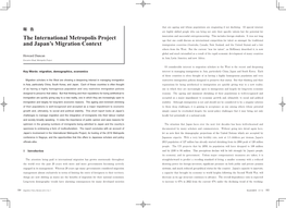 The International Metropolis Project and Japan's Migration Context