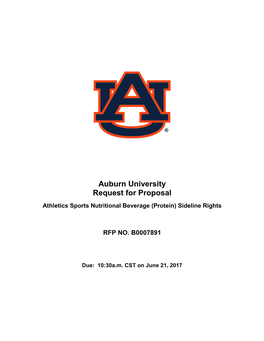 Auburn University Request for Proposal