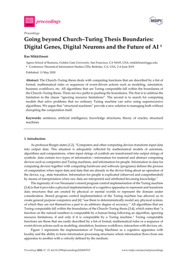 Going Beyond Church–Turing Thesis Boundaries: Digital Genes, Digital Neurons and the Future of AI †