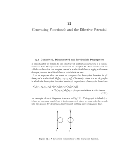 12 Generating Functionals and the Effective Potential