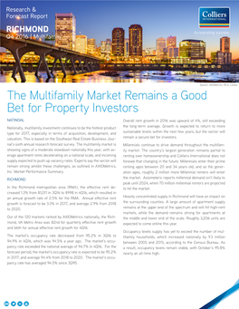 The Multifamily Market Remains a Good Bet for Property Investors
