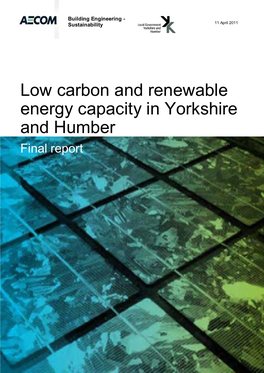 Low Carbon and Renewable Energy Capacity in Yorkshire and Humber