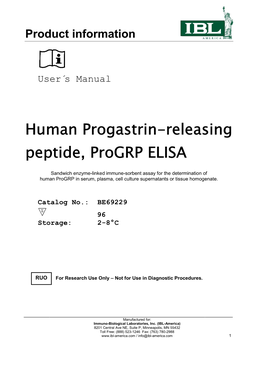 Human Progastrin-Releasing Peptide, Progrp ELISA BE69229
