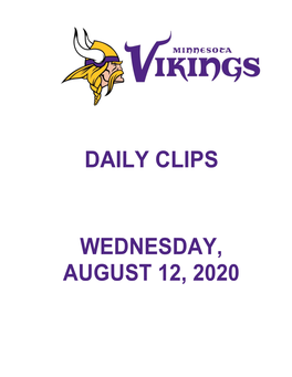 Daily Clips Wednesday, August 12, 2020