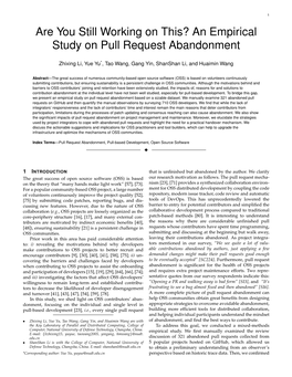 An Empirical Study on Pull Request Abandonment