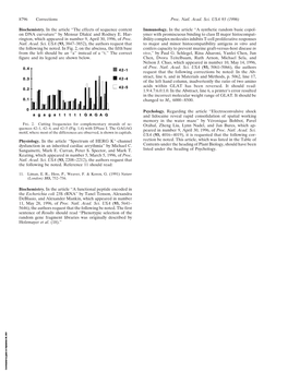 Biochemistry. in the Article ‘‘The Effects of Sequence Context Immunology