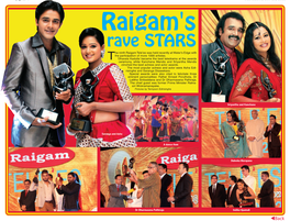 Raigam's Rave STARS He Ninth Raigam Tele’Es Was Held Recently at Water’S Edge with the Participation of More 1000 Artistes