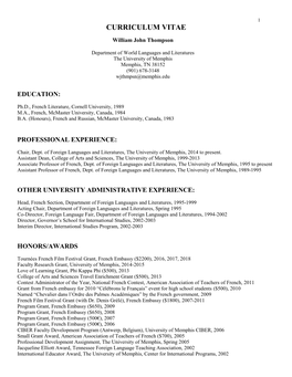 Curriculum Vitae