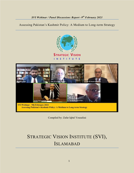 Strategic Vision Institute (Svi), Islamabad