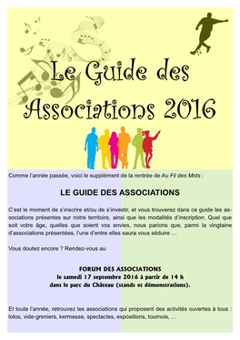 Le Guide Des Associations 2016