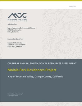 Archaeological Evaluation Report