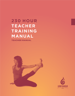 230 Hour Teacher Training Manual Teacher Manual 02 Table of Contents