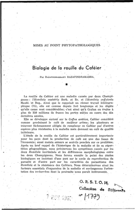 Biologie De La Rouille Du Caféier